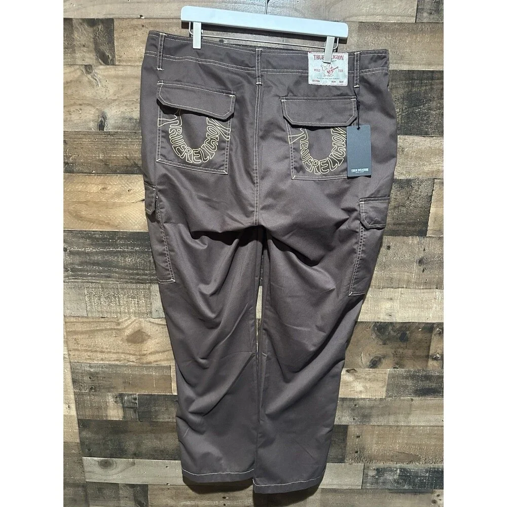 True Religion Brown Cargo Pants 38 MWT $169